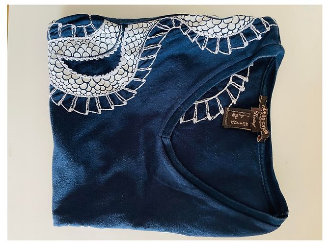 Canotta intimo vintage Roberto Cavalli Blu - vista 7