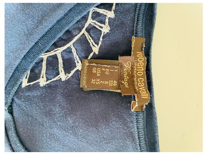 Canotta intimo vintage Roberto Cavalli Blu - vista 9