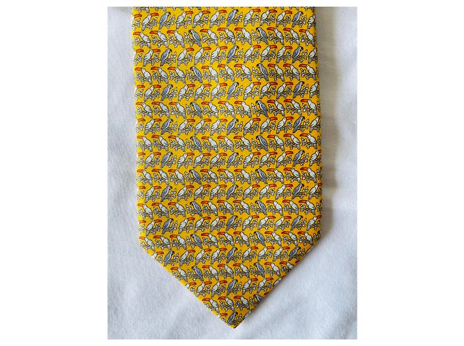 Hermès Lining a Perocan tie Yellow - view 3