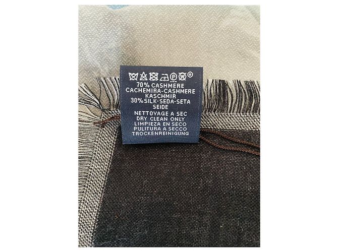 Hermès Caducee Rock Schal 100 Schwarz Grau - Ansicht 8