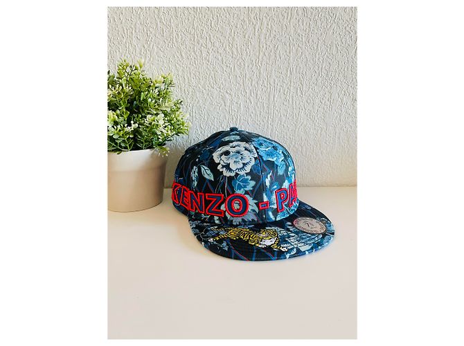 Cappellino Kenzo for H&M Jungle Paris Rosso Blu - vista 12