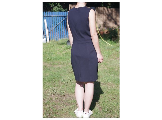 Abito Tommy Hilfiger Blu Navy in Viscosa - vista 2