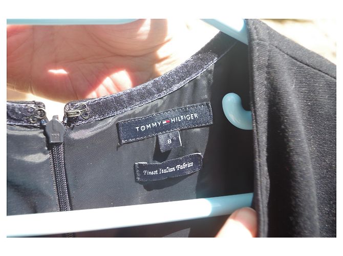 Abito Tommy Hilfiger Blu Navy in Viscosa - vista 7