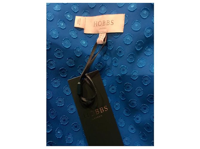 Hobbs Cassie Wickelkleid blau kobalt Jacquard - Ansicht 7