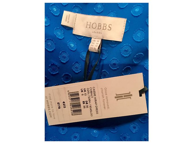 Hobbs Cassie Wickelkleid blau kobalt Jacquard - Ansicht 8