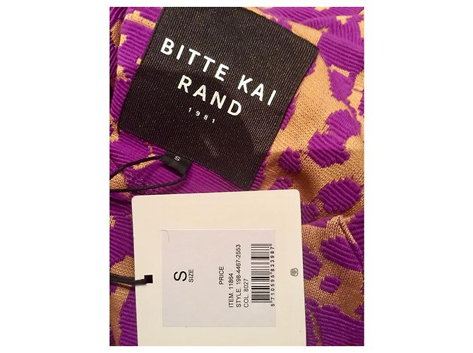 Bitte Kai Rand Kleid mit abstraktem Tierdruck Golden Lila - Ansicht 3