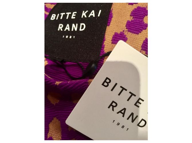 Bitte Kai Rand Kleid mit abstraktem Tierdruck Golden Lila - Ansicht 5
