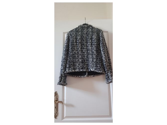 Cambon Chanel Chaqueta corta Negro Blanco - vista 8