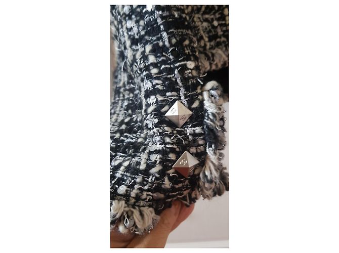 Cambon Chanel Chaqueta corta Negro Blanco - vista 9