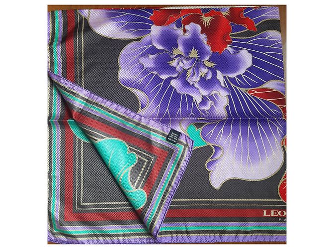 Foulard Leonard in seta multicolore 90x90cm - vista 3