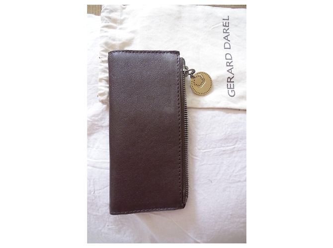 Gerard Darel Leather Wallet Brown Chocolate - view 4