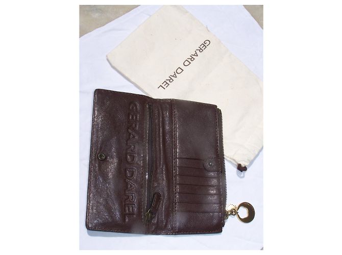 Gerard Darel Leather Wallet Brown Chocolate - view 6