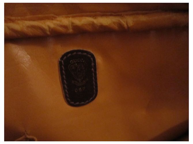 Borsa Camera Gucci in pelle scamosciata marrone - vista 2