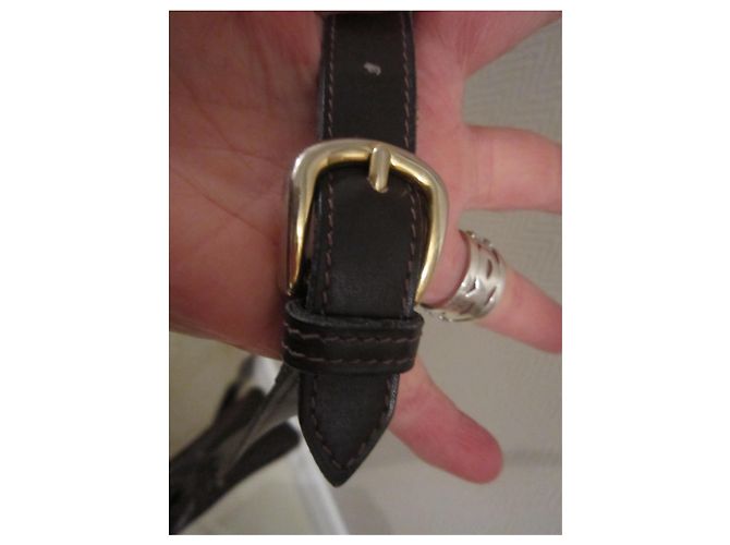 Borsa Camera Gucci in pelle scamosciata marrone - vista 5