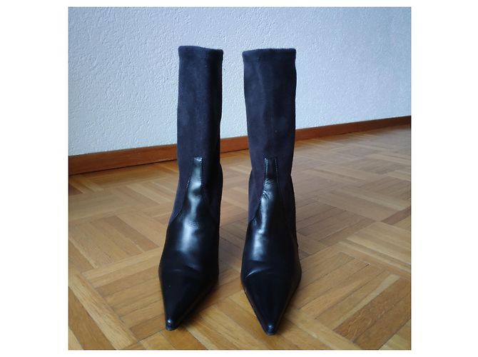 CASADEI TRONCHETTO IN CAMOSCIO & PELLE Nero - vista 4