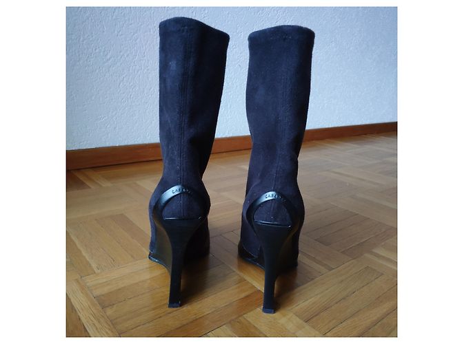 CASADEI TRONCHETTO IN CAMOSCIO & PELLE Nero - vista 5