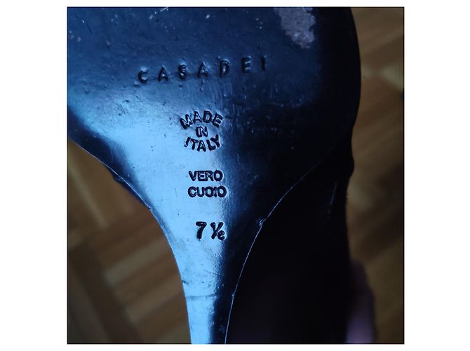 CASADEI TRONCHETTO IN CAMOSCIO & PELLE Nero - vista 7