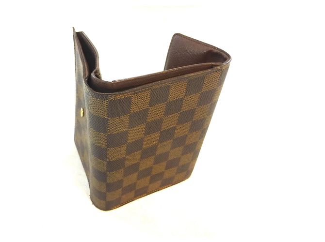 Louis Vuitton TREASURE TRIFOLD DAMIER EBANO Marrone - vista 11