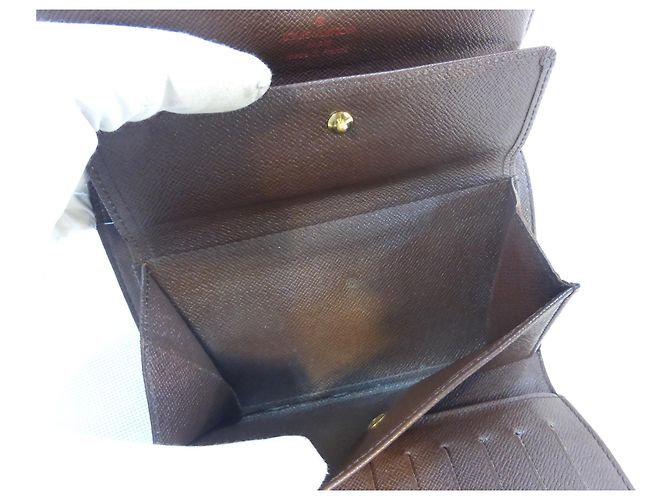 Louis Vuitton TREASURE TRIFOLD DAMIER EBANO Marrone - vista 14