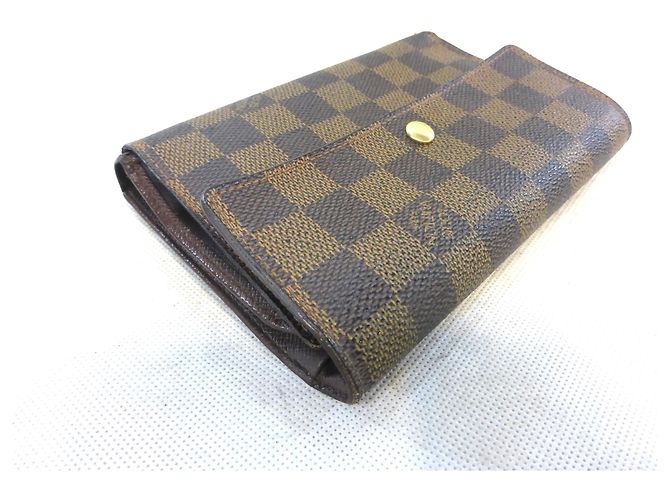 Louis Vuitton TREASURE TRIFOLD DAMIER EBANO Marrone - vista 4