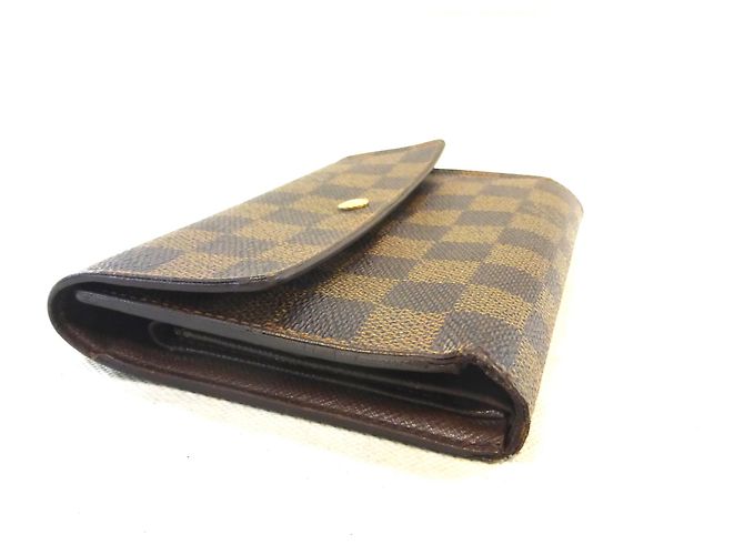 Louis Vuitton TREASURE TRIFOLD DAMIER EBANO Marrone - vista 5
