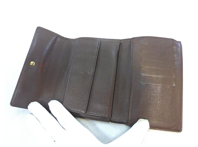 Louis Vuitton TREASURE TRIFOLD DAMIER EBANO Marrone - vista 7