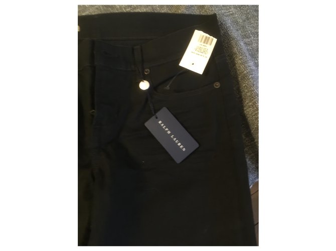 Ralph Lauren Vaqueros Rectos Negros de Algodón - vista 2