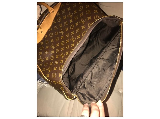 Borsa da viaggio Louis Vuitton Évasion Marrone in Tela - vista 3