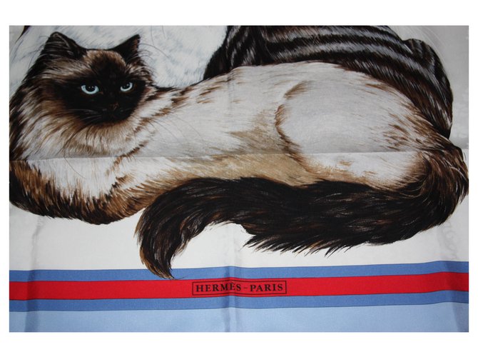 Hermès Platz "Les Chats" Mehrfarben - Ansicht 3