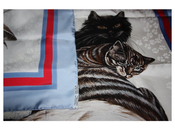 Hermès Platz "Les Chats" Mehrfarben - Ansicht 9