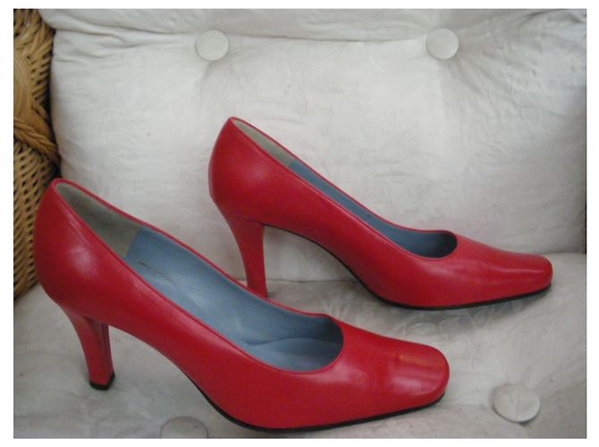 Charles Jourdan Lederpumps Rot Absatz 8,5 cm - Ansicht 3