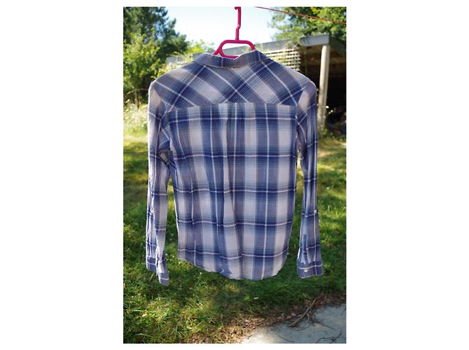 Tunica Gerard Darel in cotone bianco blu argento - vista 4