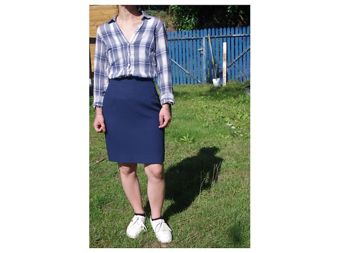 Tunica Gerard Darel in cotone bianco blu argento - vista 8