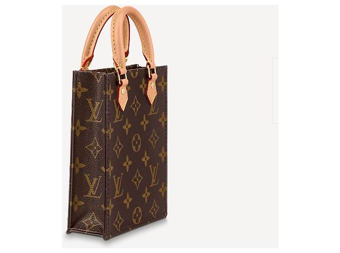 Louis Vuitton Petit Sacplat Monogram Canvas Braun Leder - Ansicht 2