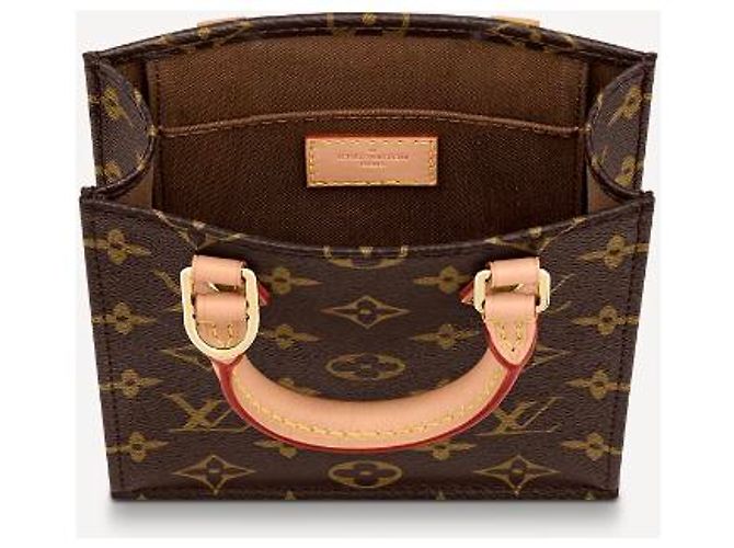 Louis Vuitton Petit Sacplat Monogram Canvas Braun Leder - Ansicht 3