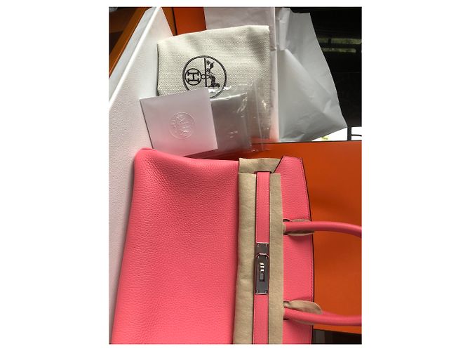 Hermès Birkin 30 Rodee Azalee Rosa in Cervo - vista 2