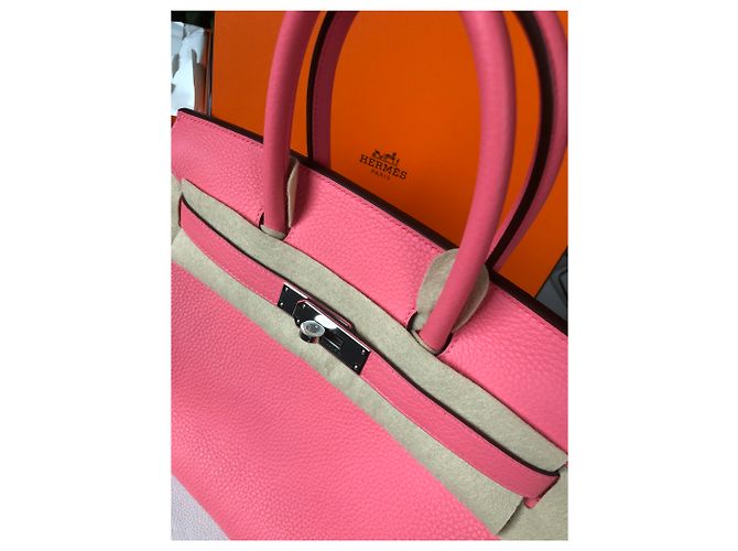 Hermès Birkin 30 Rodee Azalee Rosa in Cervo - vista 3