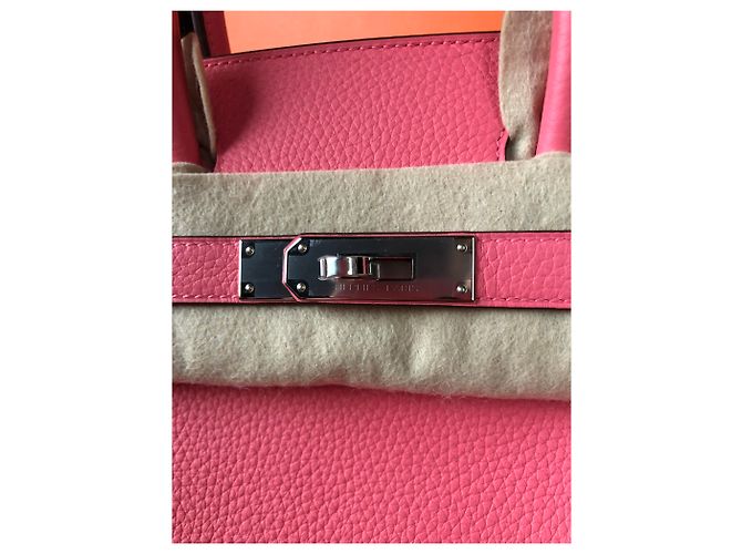 Hermès Birkin 30 Rodee Azalee Rosa in Cervo - vista 4