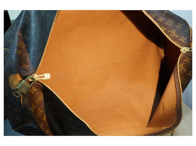 Louis Vuitton Keepall 50 TELA MONOGRAM TRAVEL Marrone - vista 2