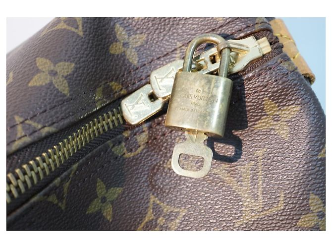 Louis Vuitton Keepall 50 TELA MONOGRAM TRAVEL Marrone - vista 3
