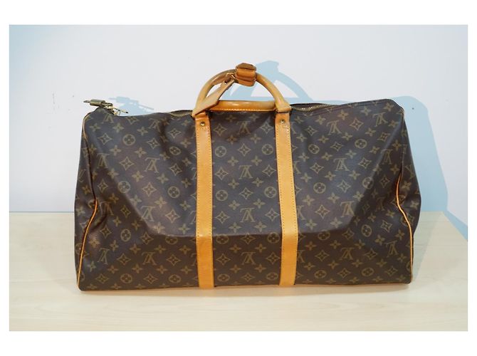 Louis Vuitton Keepall 50 TELA MONOGRAM TRAVEL Marrone - vista 9