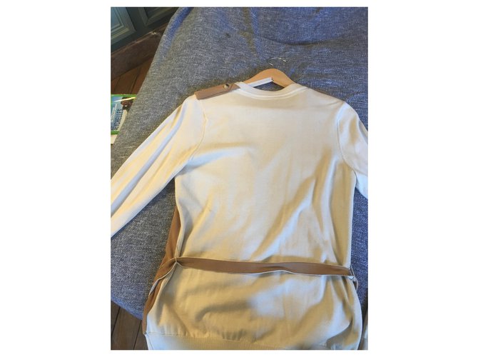 Chaleco massimo dutti de algodón y ante Beige - vista 5