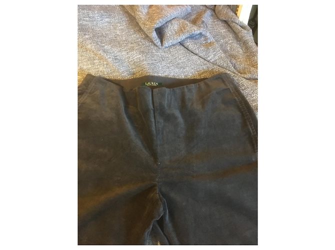 Leggings Ralph Lauren Collection de Terciopelo de Algodón Gris Carbón Gris antracita - vista 3