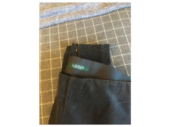 Leggings Ralph Lauren Collection de Terciopelo de Algodón Gris Carbón Gris antracita - vista 6