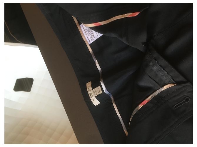 Falda recta Burberry de lana negra Negro - vista 4