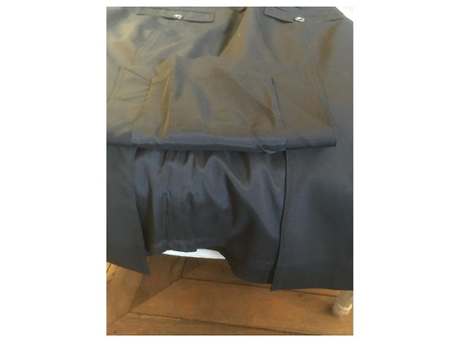 Falda recta Burberry de lana negra Negro - vista 6