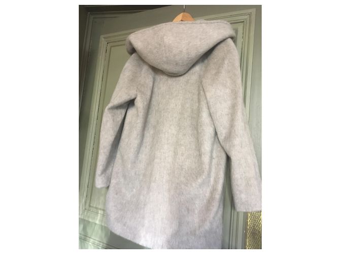 Abrigo gris con capucha de lana Eva Kayan - vista 4