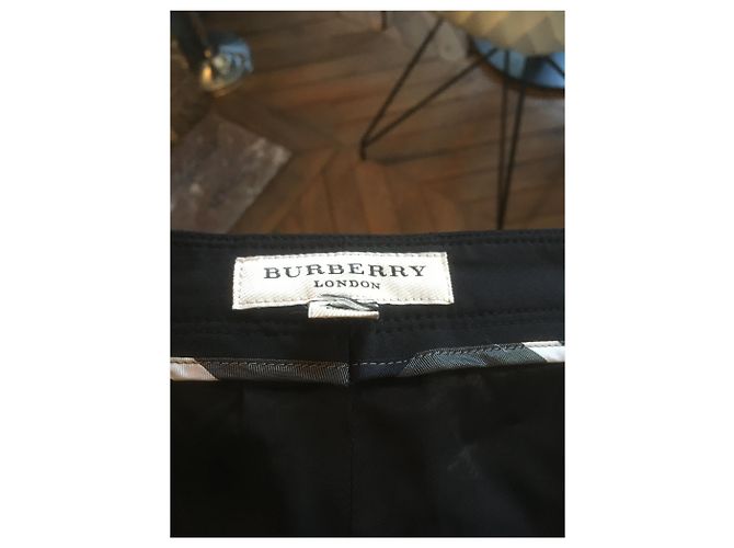 Burberry Pantalón recto de lana virgen negro - vista 3