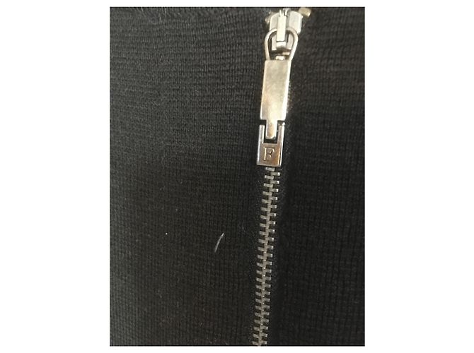 Ferré Milano Schwarzes kurzärmeliges Wollkleid - Ansicht 2