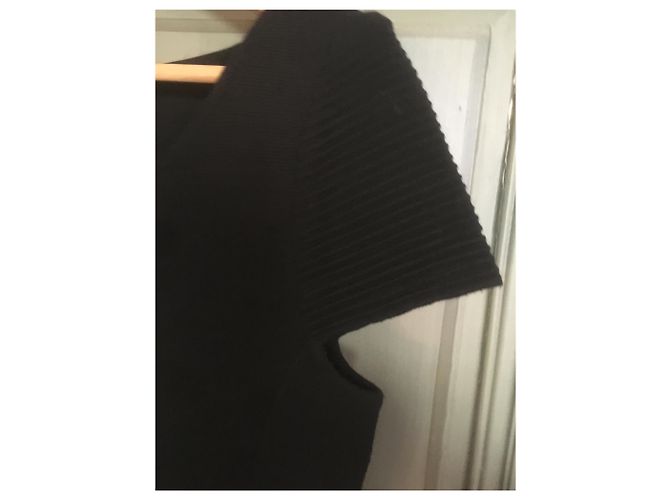 Ferré Milano Schwarzes kurzärmeliges Wollkleid - Ansicht 3